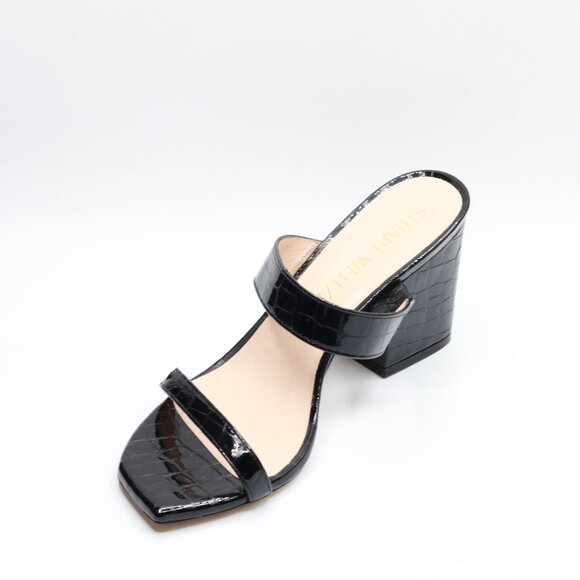 Stuart Weitzman Nearlynude Ankle Strap City Sandal Black   9 M - Picture 2 of 5